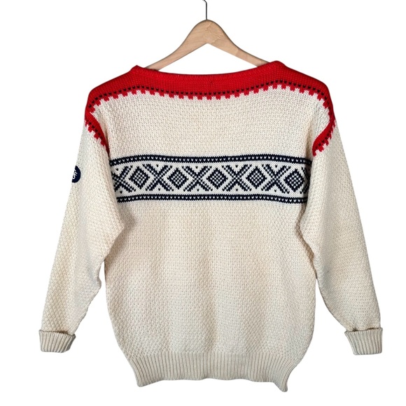 DALE OF NORWAY Vintage Fair Isle Snowflake Wool Knit Sweater - Picture 5 of 10